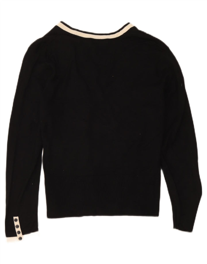 Marks & Spencer Dame Cardigan Sweater UK 14 Large Black Colourblock