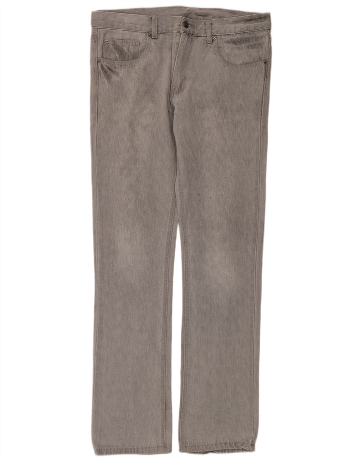 Billig mandag Straight Jeans til mænd W33 L34 Grå Bomuld