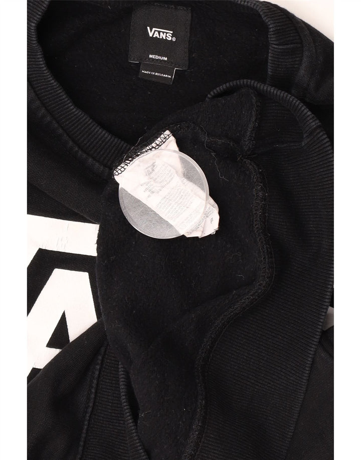 Vans Herre Grafisk Sweatshirt Jumper Medium Sort Bomuld