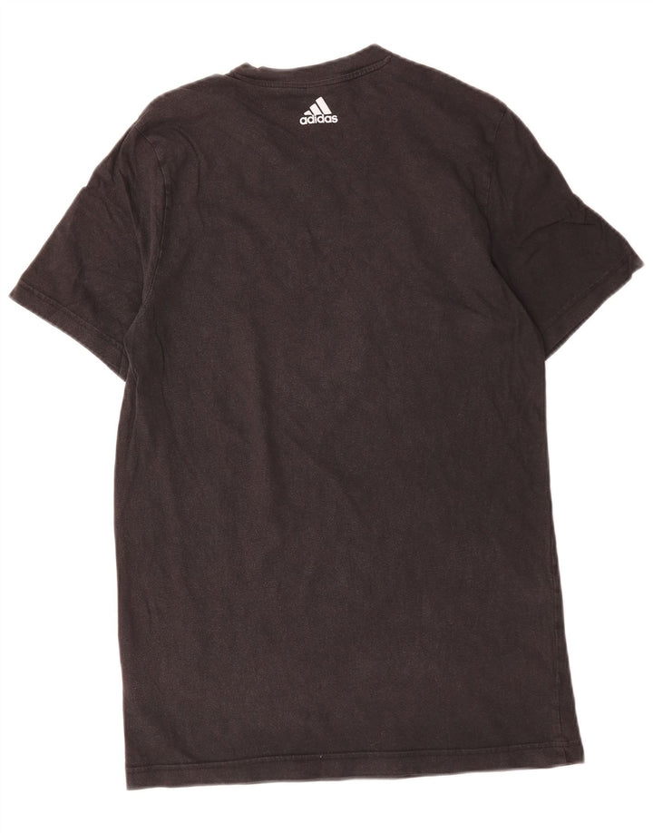 Adidas Herre grafisk T-shirt Top Medium Sort Bomuld