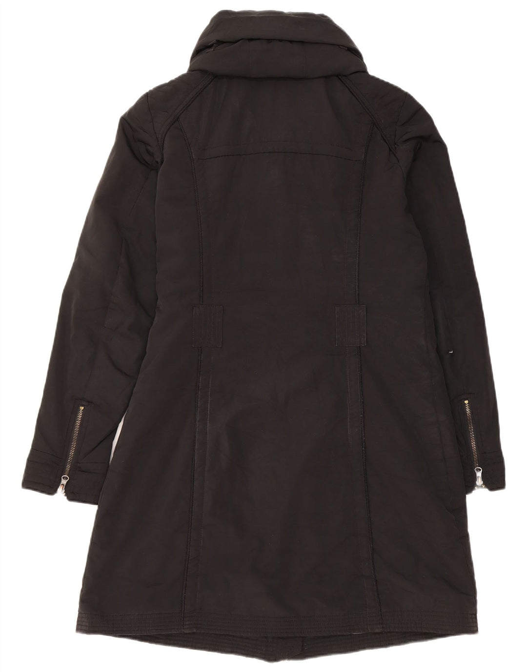 TRUSSARDI JEANS Dame Windbreaker Frakke IT 44 Medium Sort Polyester