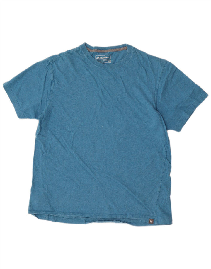 Eddie Bauer Herre T-Shirt Top Medium Blue Bomuld