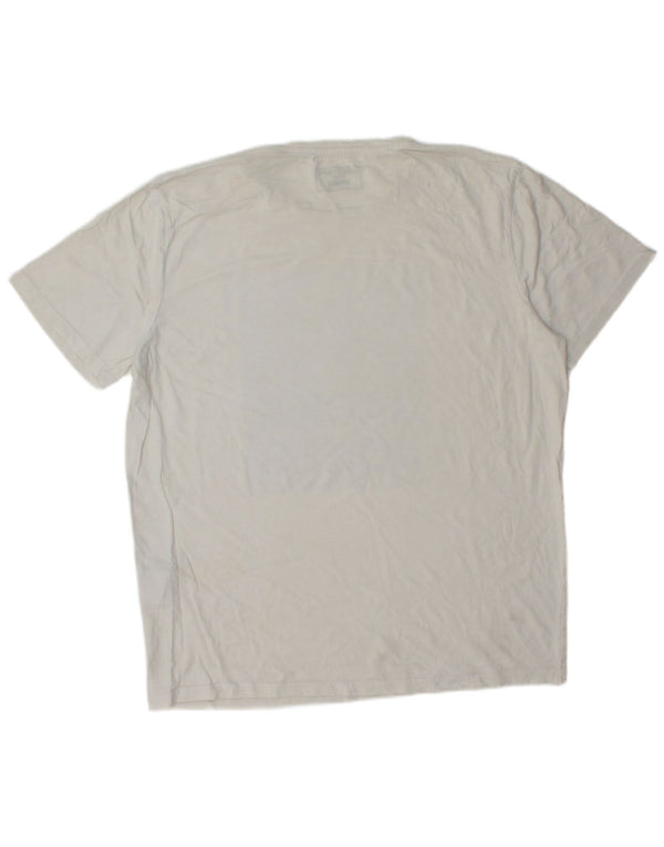 JACK & JONES Herre Regular Fit Grafisk T-Shirt Top XL Hvid Bomuld