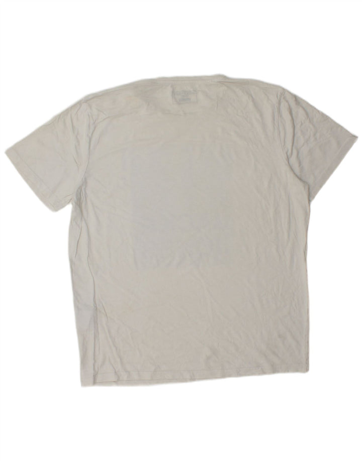 JACK & JONES Herre Regular Fit Grafisk T-Shirt Top XL Hvid Bomuld