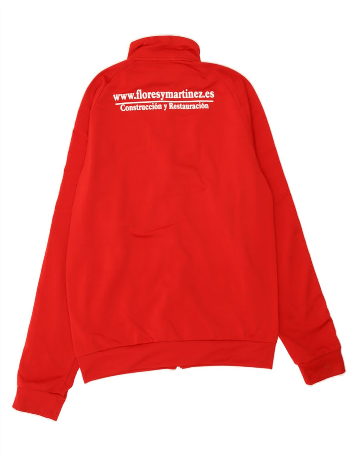 ADIDAS Mens Graphic Tracksuit Top Jacket Medium Red Polyester Vintage Adidas and Second-Hand Adidas from Messina Hembry 