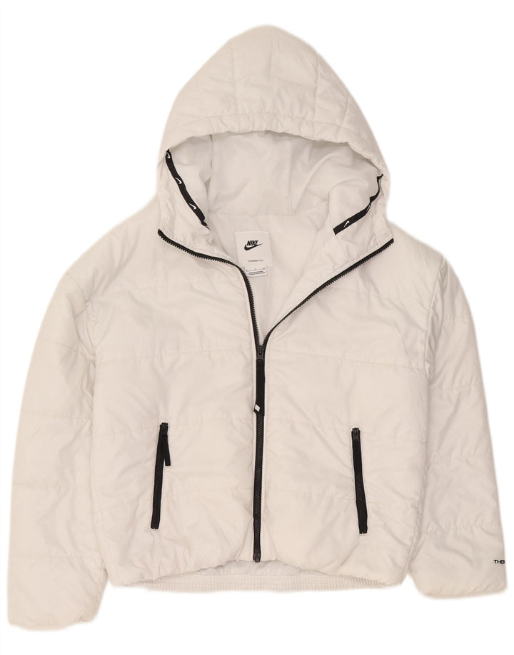 Nike Dame Therma-Fit Hætte Oversized Polstret Jakke UK 10 Small White