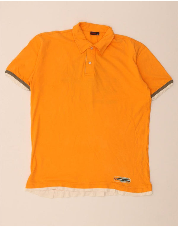 Invicta Herre grafisk poloshirt XL Orange Colourblock Bomuld