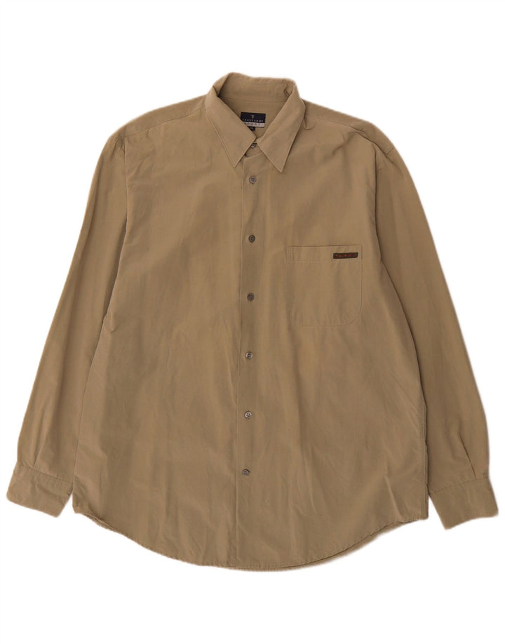 Trussardi herre Regular Fit skjorte XL Khaki