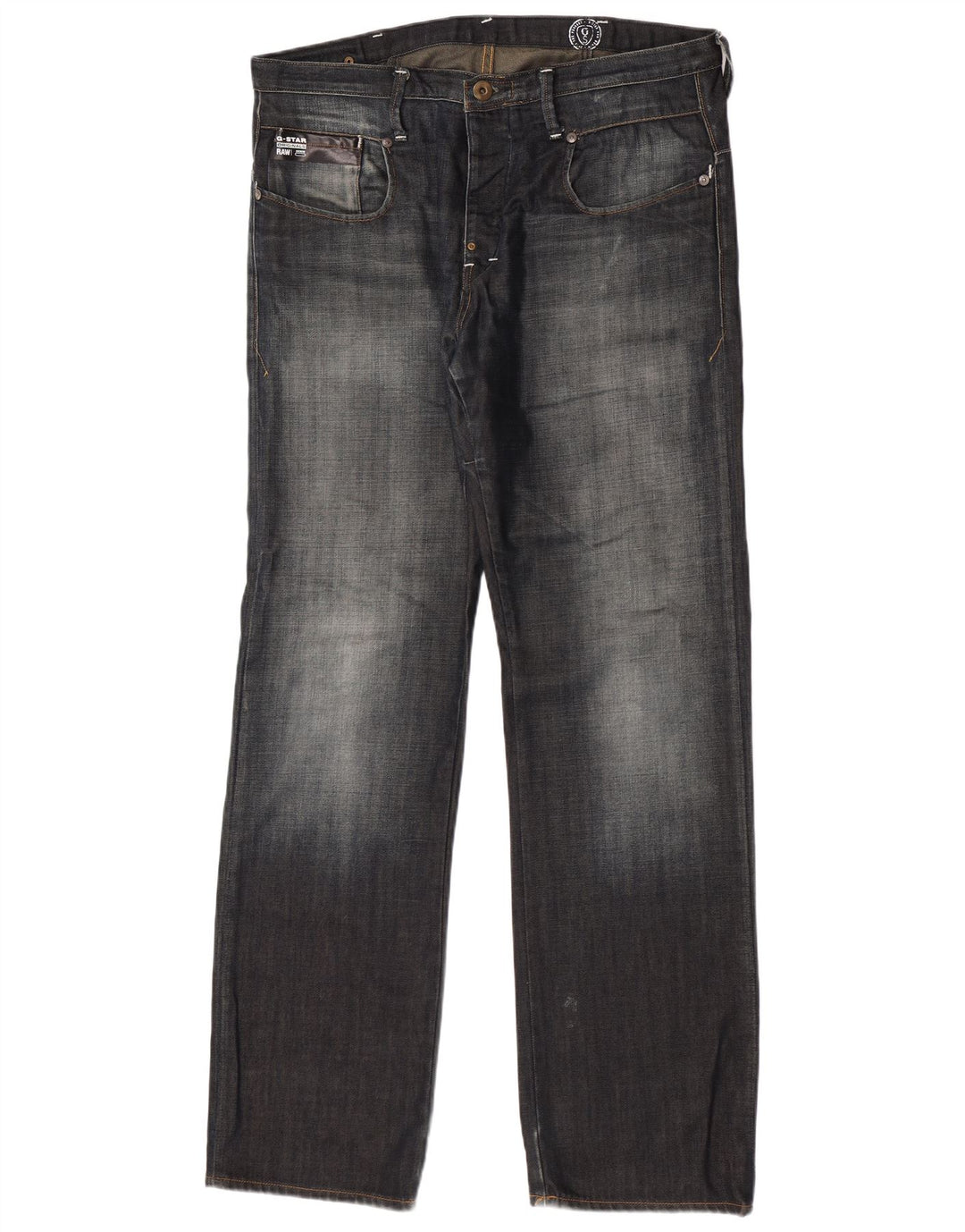 G-Star Straight Jeans til mænd W34 L34 Marineblå Bomuld