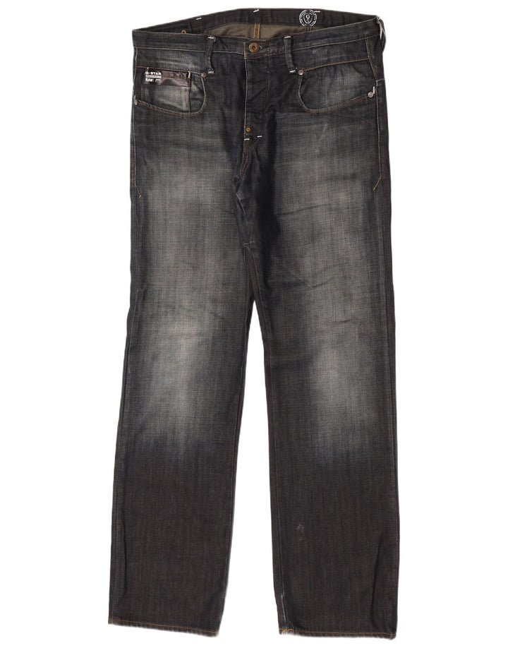 G-Star Straight Jeans til mænd W34 L34 Marineblå Bomuld