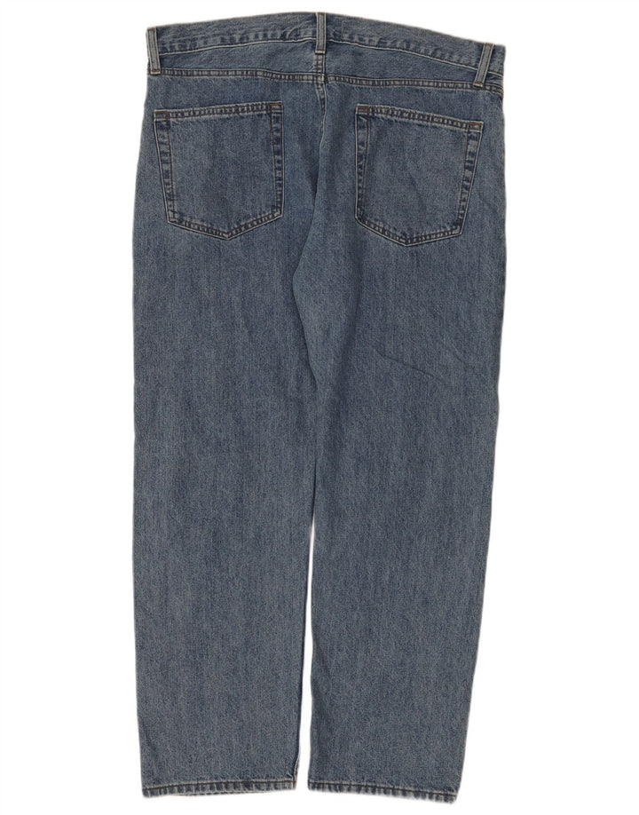 Marks & Spencer Straight Jeans til mænd W38 L29 Blå bomuld