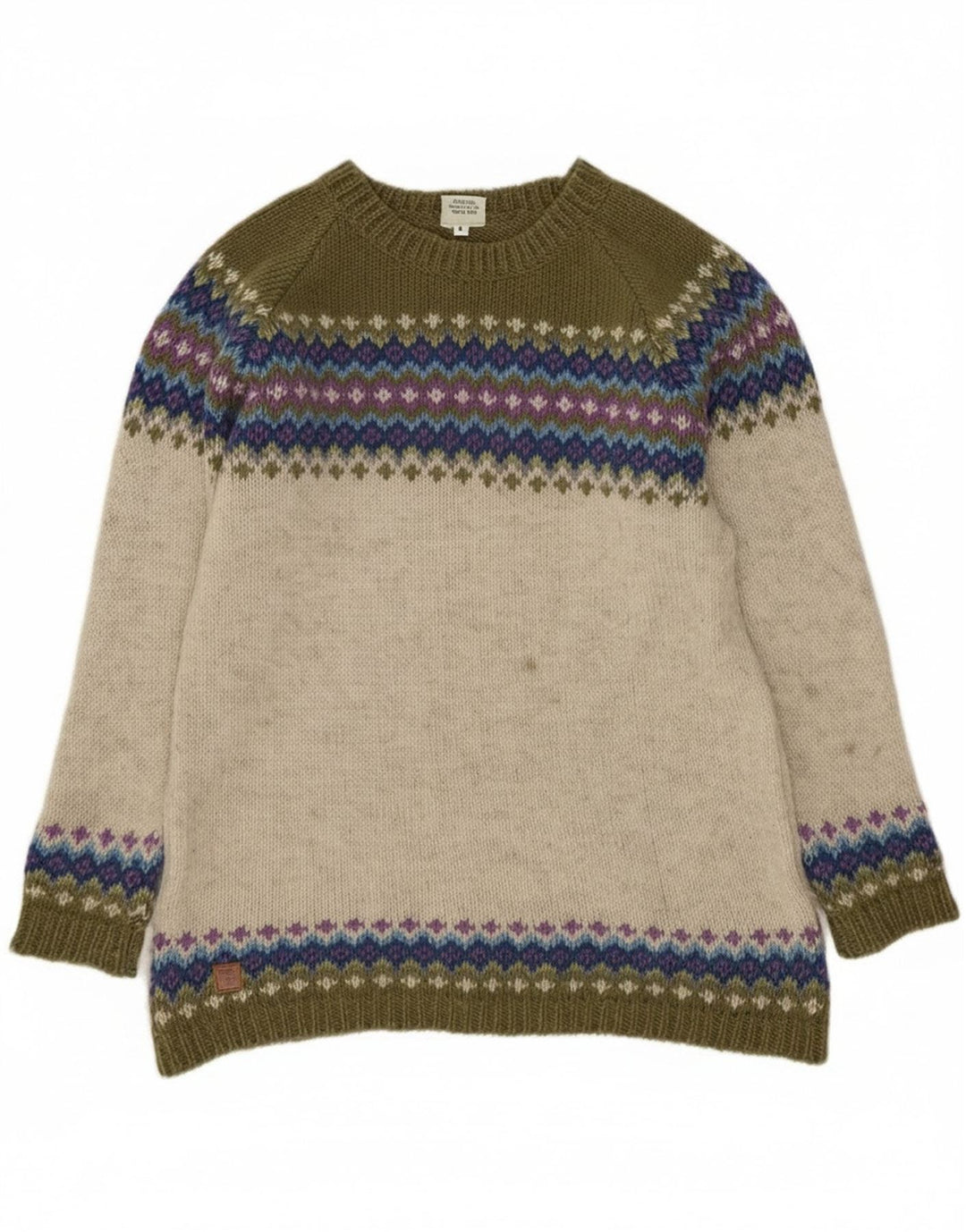 Pachamama Dame Boat Neck Jumper Sweater UK 16 Stor Flerfarvet