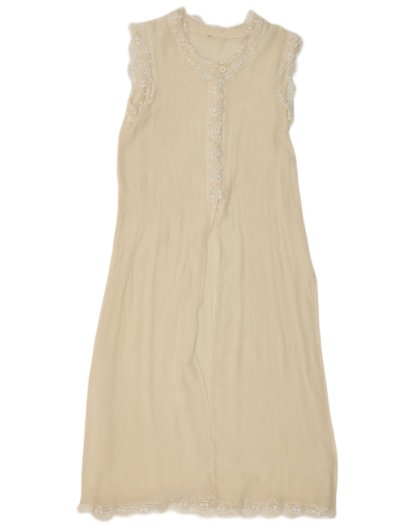 Vintage Dame Slip Dress UK 10 Small Off White