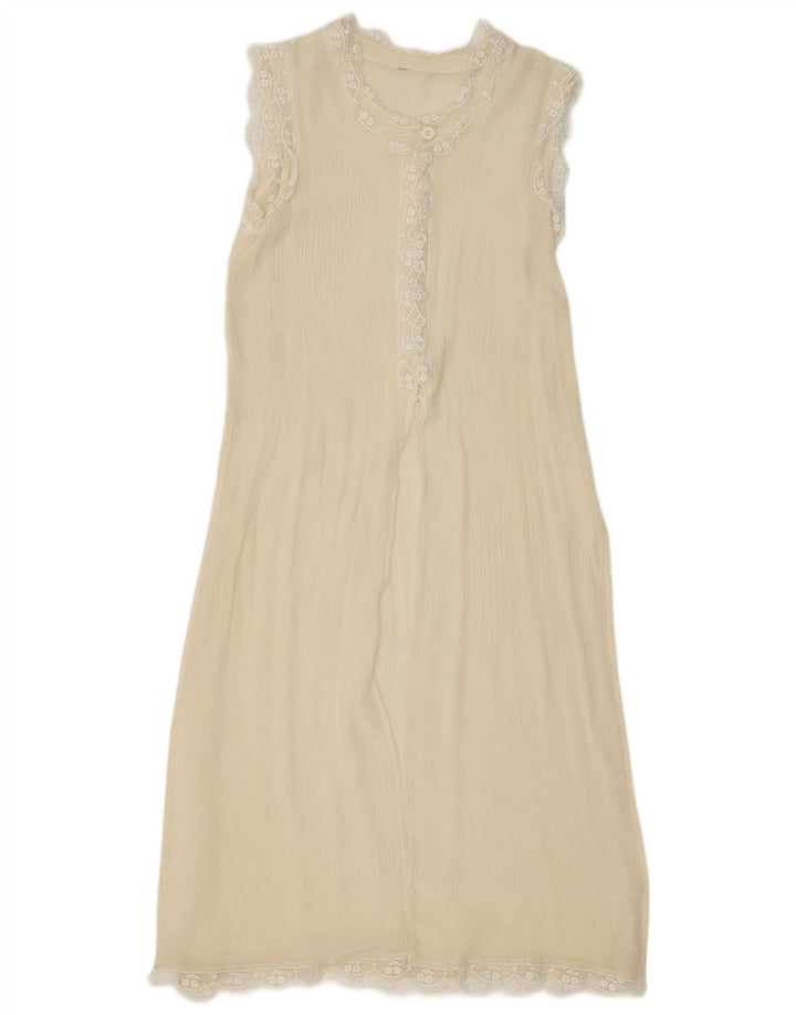 Vintage Dame Slip Dress UK 10 Small Off White