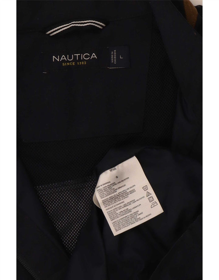 Nautica Herre Bomber Jacket UK 40 Large Navy Blue Polyester