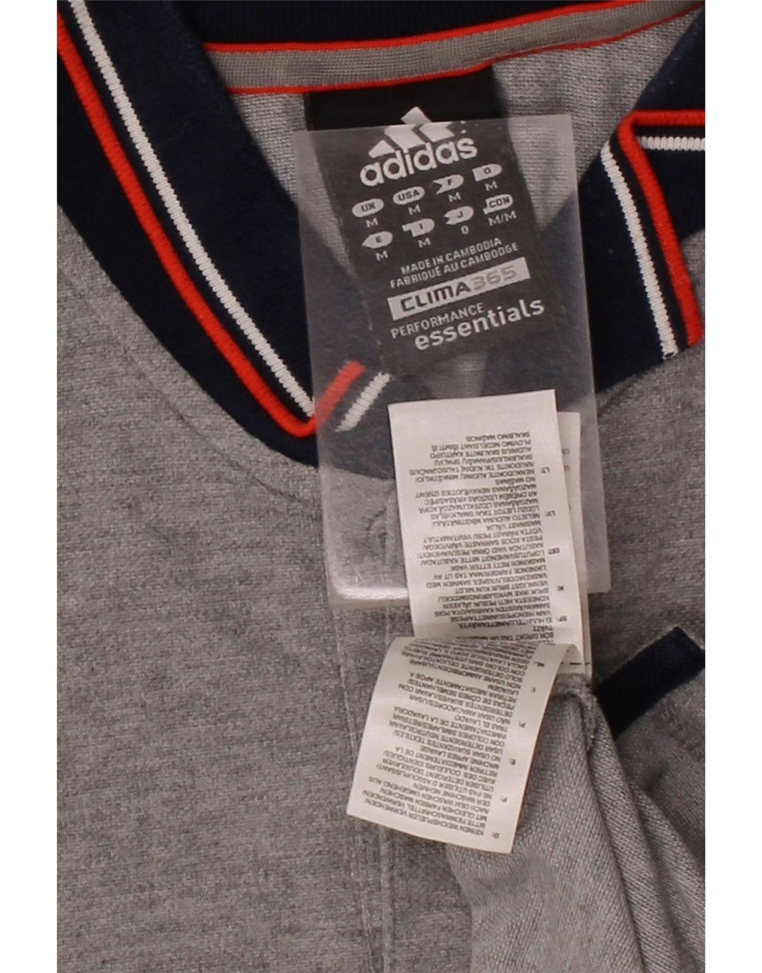 ADIDAS Mens Clima 365 Polo Shirt Medium Grey Cotton Vintage Adidas and Second-Hand Adidas from Messina Hembry 