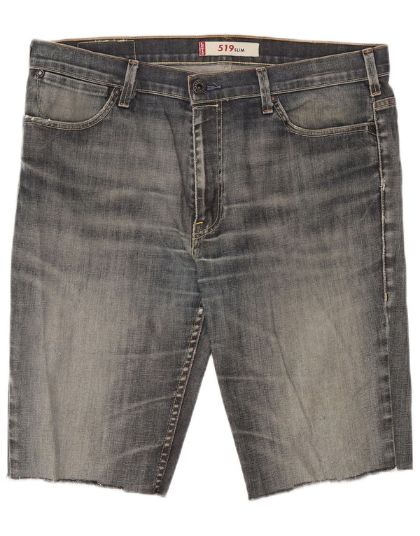 Levi's Herre 519 Slim Denim Shorts W38 XL Grå Bomuld