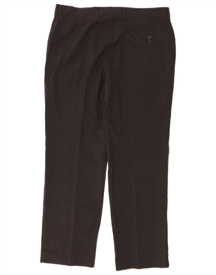 Marks & Spencer Straight Chino-bukser til mænd W36 L31 Grå polyester