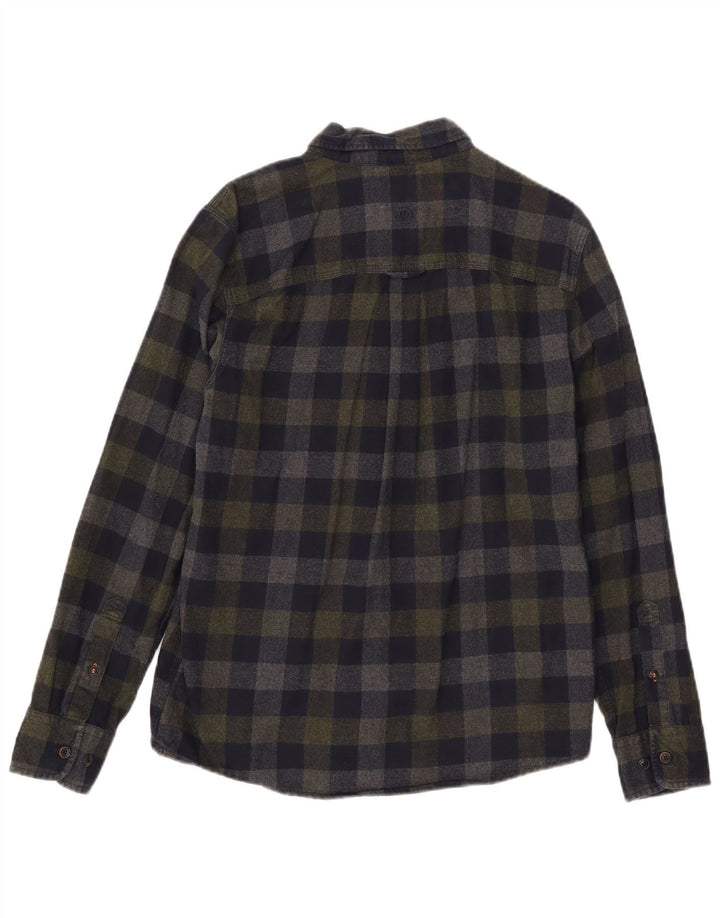 Fat Face Herre Regular Fit Flanellskjorte Lille marineblå Gingham Bomuld