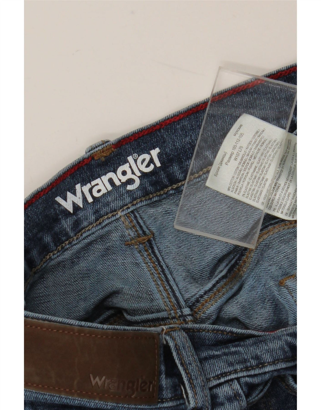 Wrangler Herre Regular Fit Straight Jeans W42 L30 Blå Bomuld