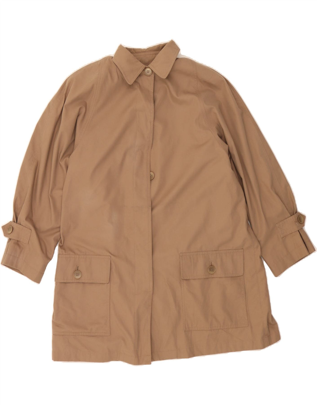LONDON FOG Womens Overcoat US 12 Large Beige Cotton Vintage London Fog and Second-Hand London Fog from Messina Hembry 