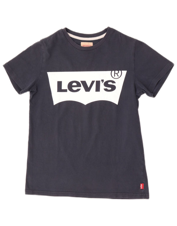 Levi's Boys Regular Graphic T-Shirt Top 13-14 år Navy Blue Logo