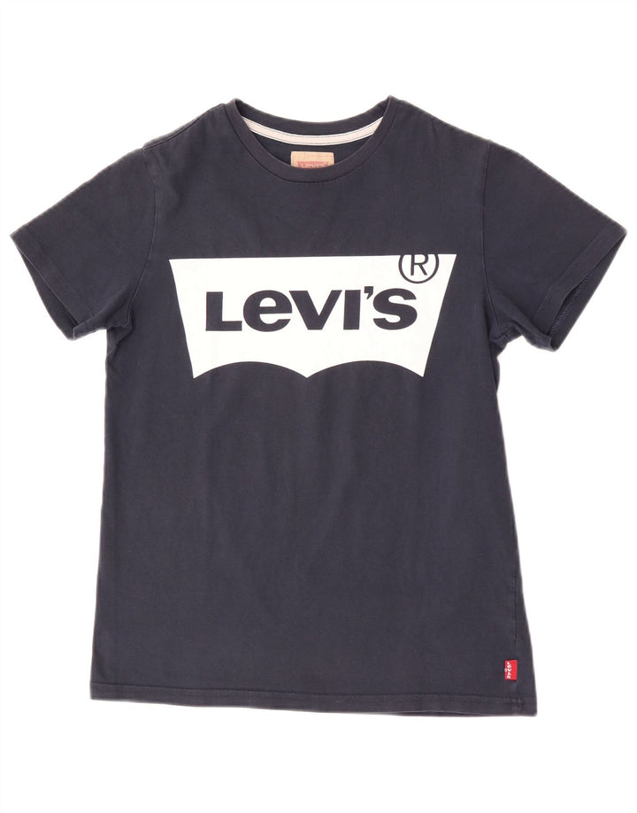 Levi's Boys Regular Graphic T-Shirt Top 13-14 år Navy Blue Logo