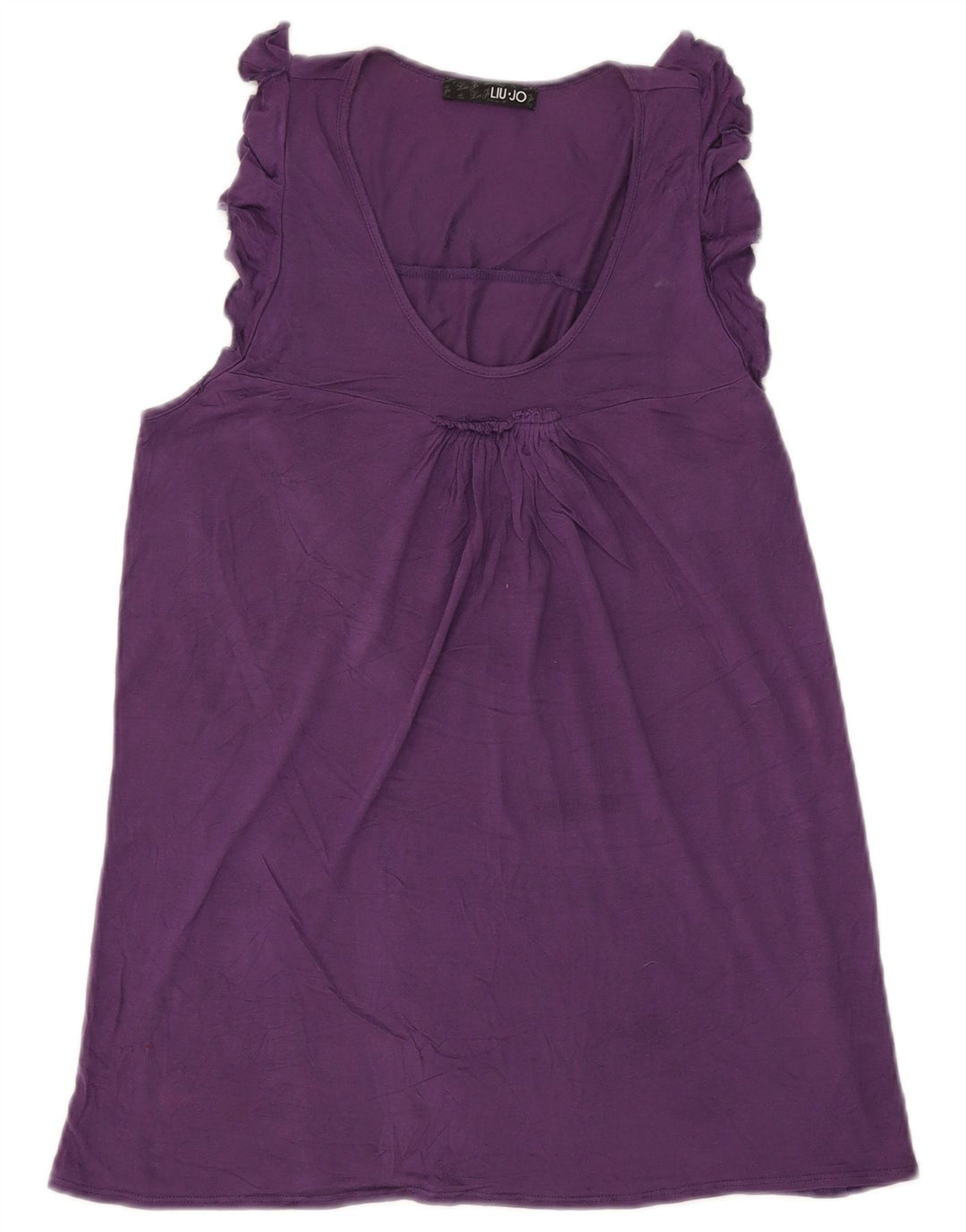Liu Jo Dame ærmeløs bluse Top IT 44 Medium Lilla Modal