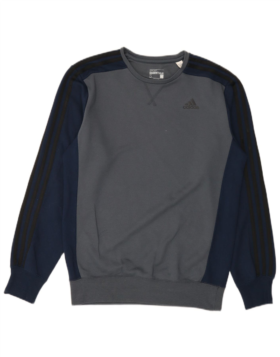 Adidas Herre Climalite Sweatshirt Jumper Small Blue Colourblock Polyester