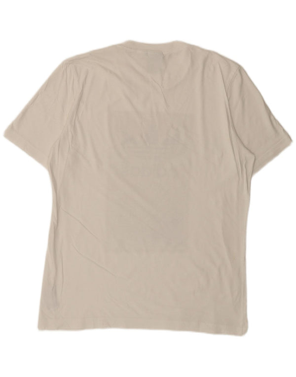 Adidas Mens Graphic T-Shirt Top Medium White Cotton