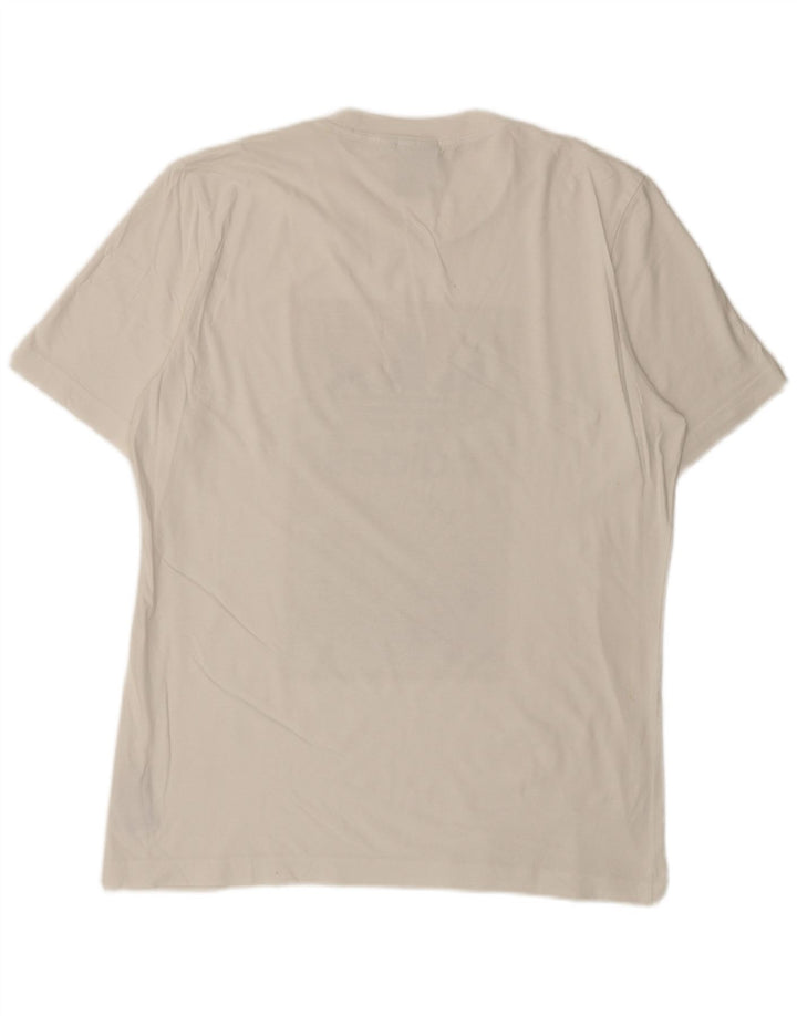 Adidas Grafisk T-shirt top til mænd Medium hvid bomuld