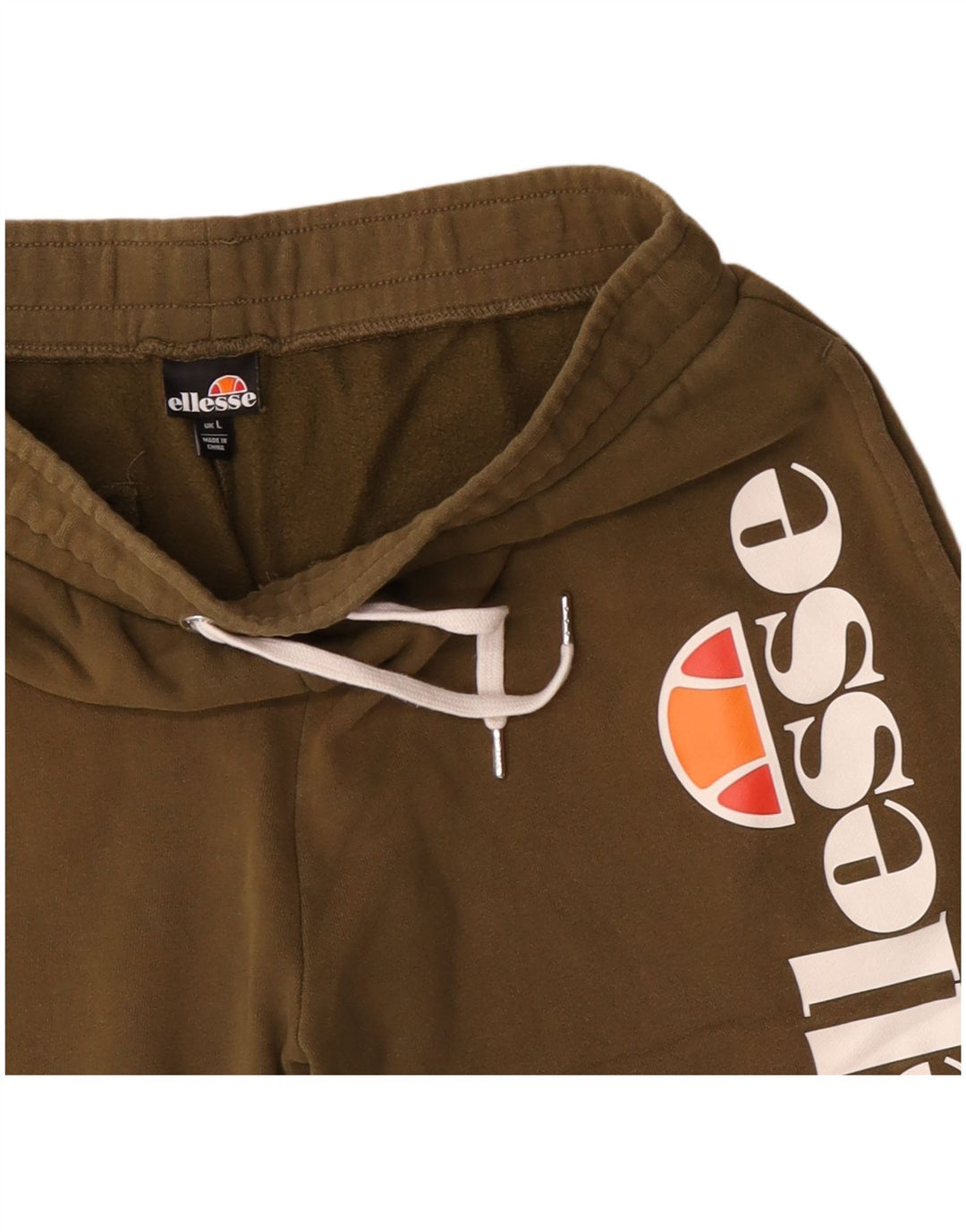 Ellesse Herre grafiske sportsshorts Large Khaki Bomuld