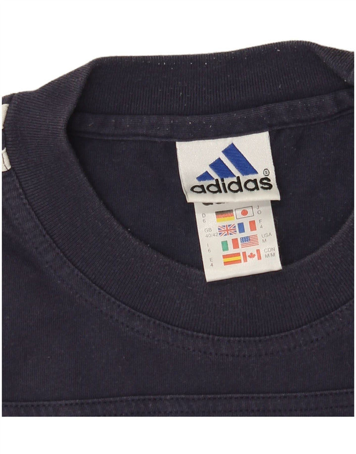 Adidas Herre T-Shirt Top UK 40/42 Medium Flerfarvet Colourblock Bomuld