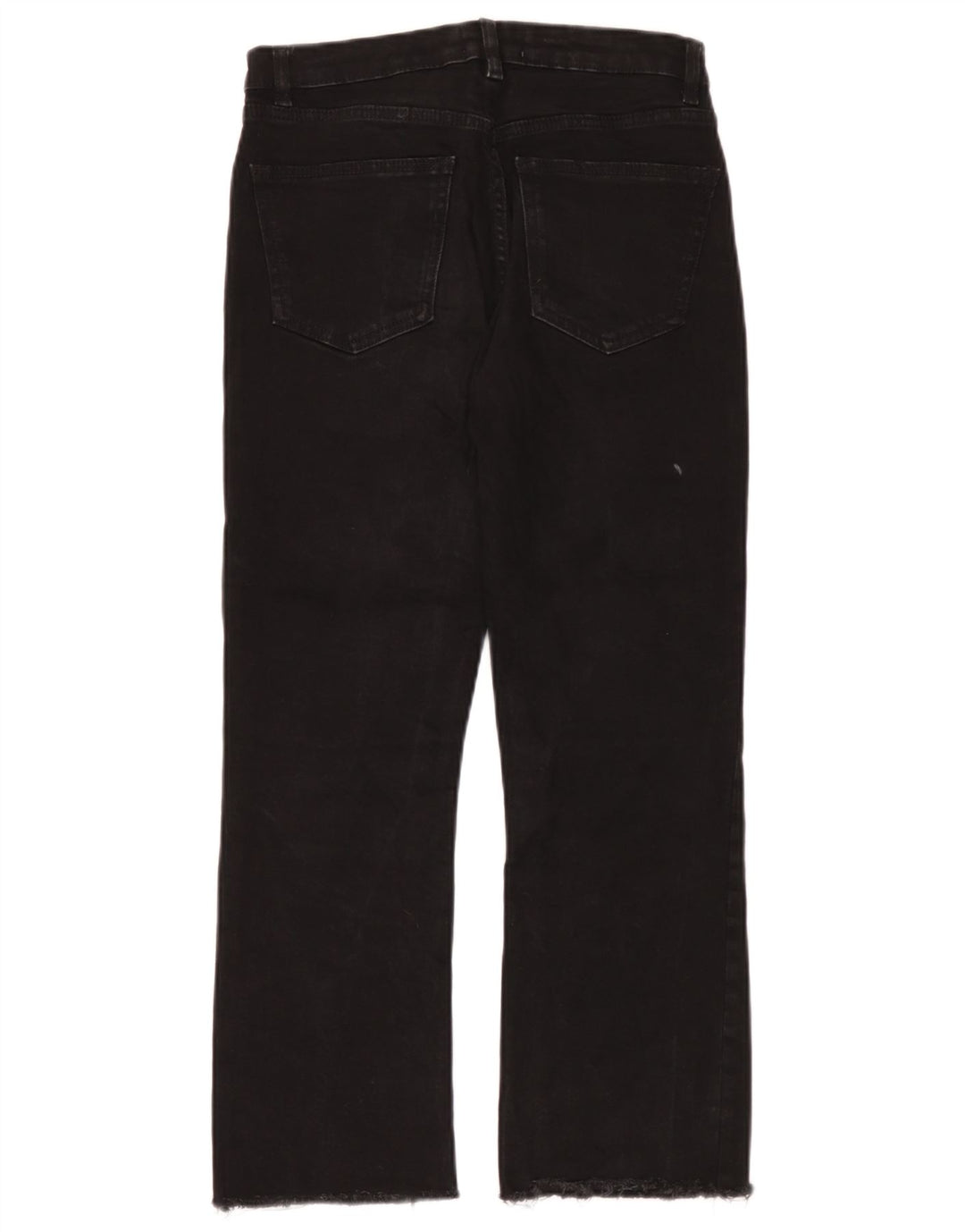 Zara Womens Cropped Jeans EU 38 Small W28 L24 Black