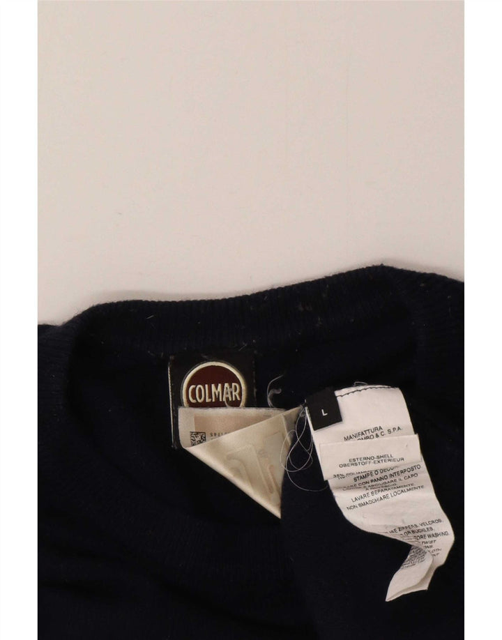 Colmar Herre Crew Neck Jumper Sweater Large Navy Blue Polyamid