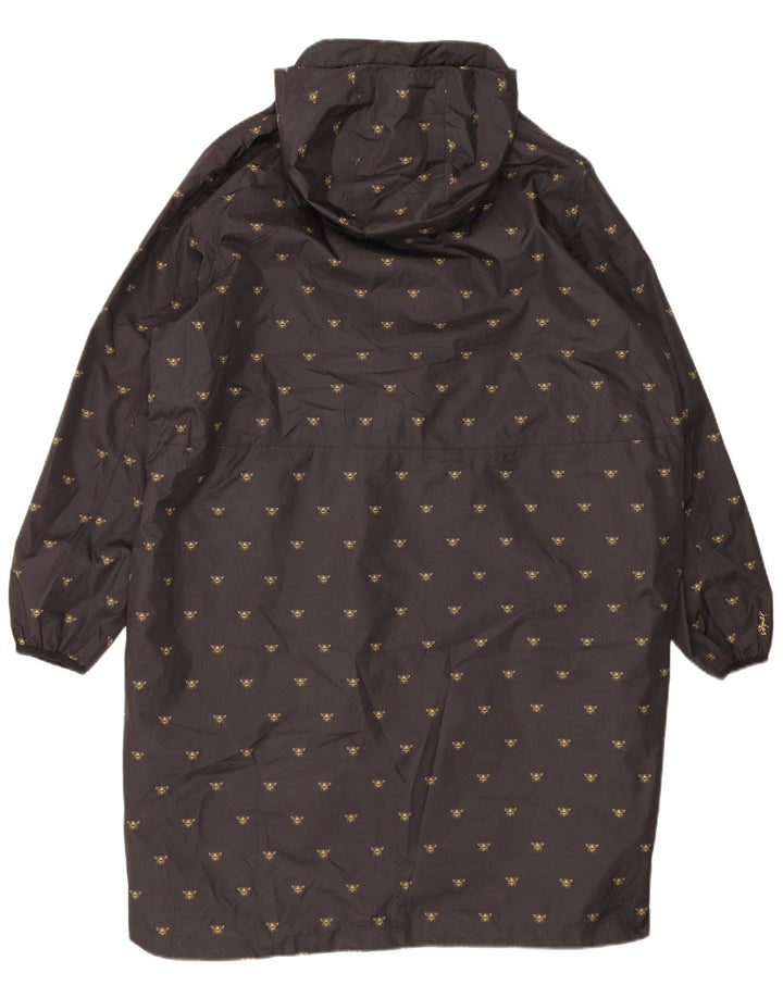Joules Regnfrakke med hætte til kvinder UK 20 2XL Sort Polyester