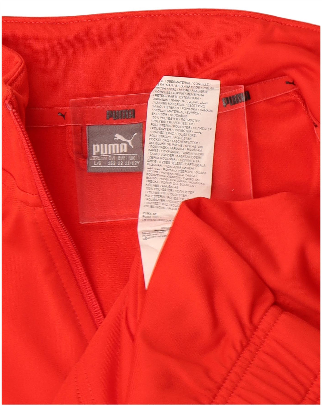 Puma Træningsdragt Topjakke til drenge 11-12 år Rød Colourblock Polyester