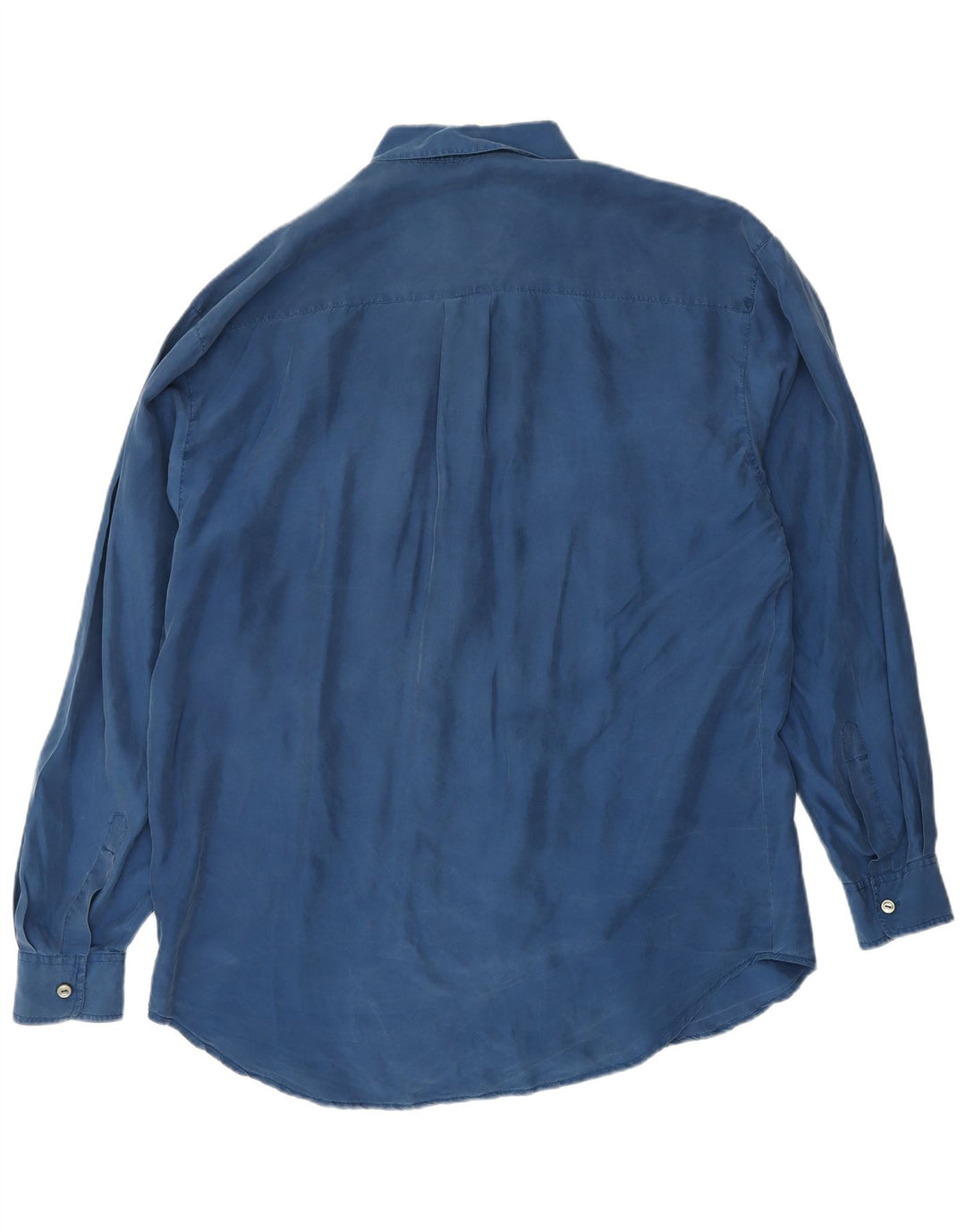 VINTAGE Herreskjorte Medium Blue Silke