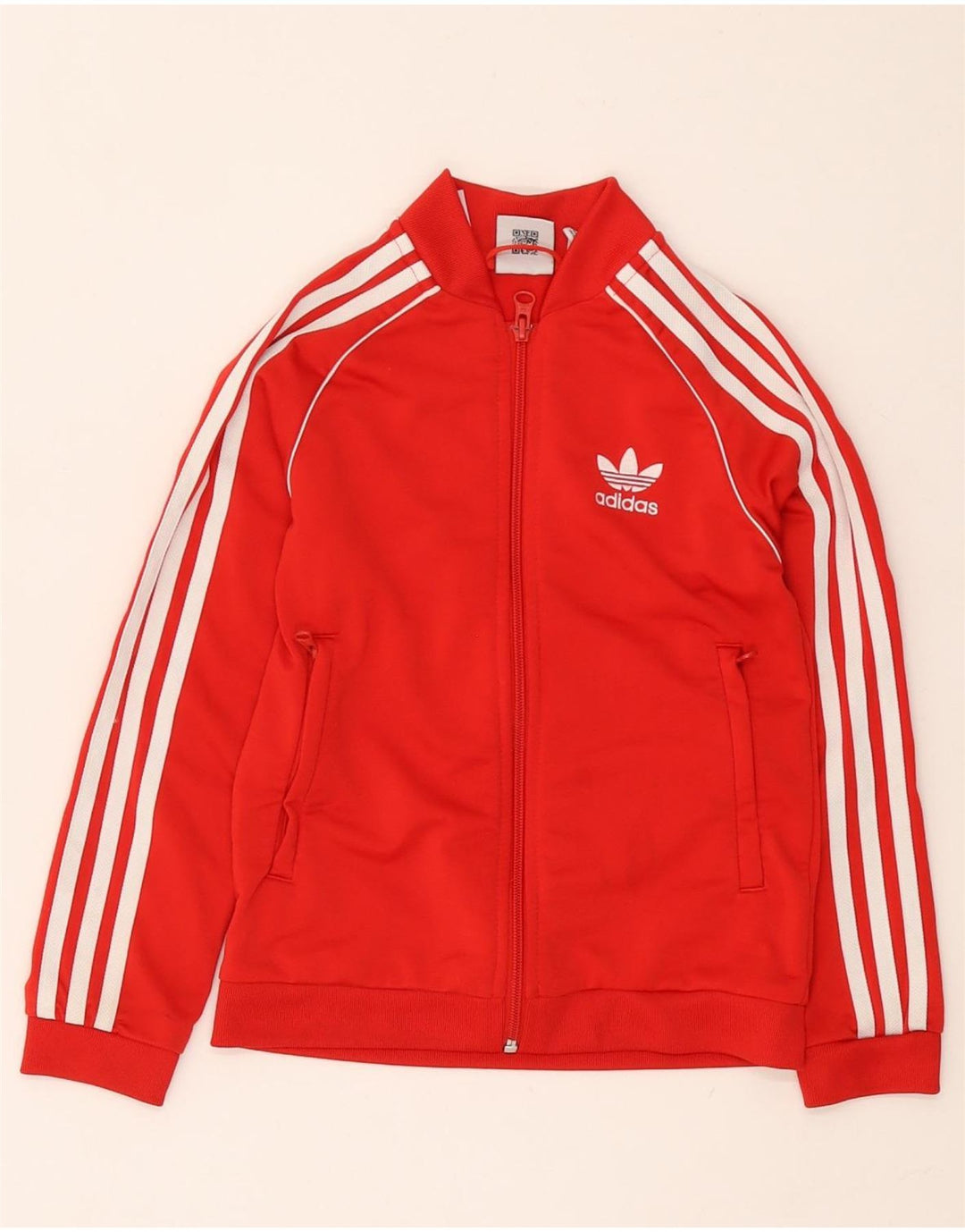 Adidas Pige Træningsdragt Topjakke 7-8 År Rød Polyester