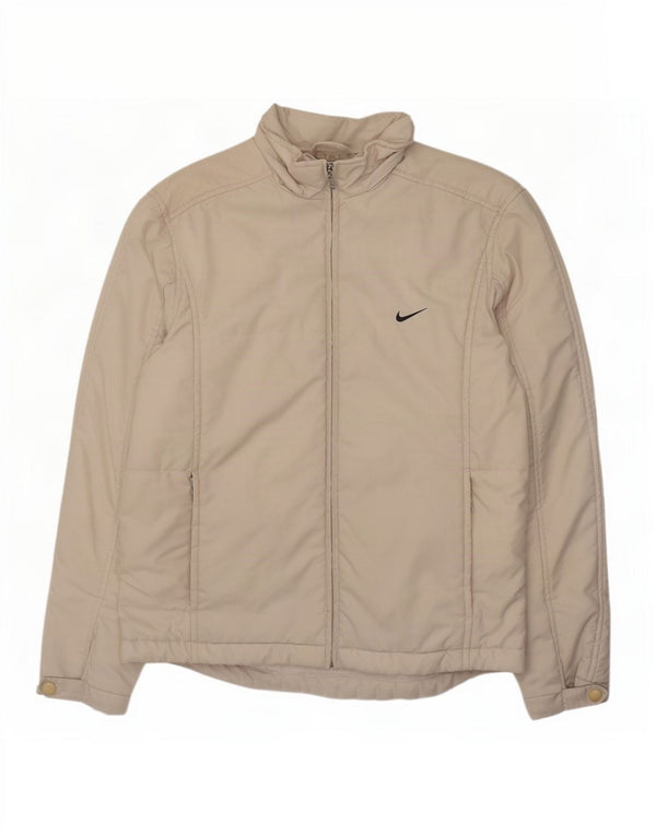 Nike oversize polstret jakke til kvinder US 4/6 Small Beige Polyester