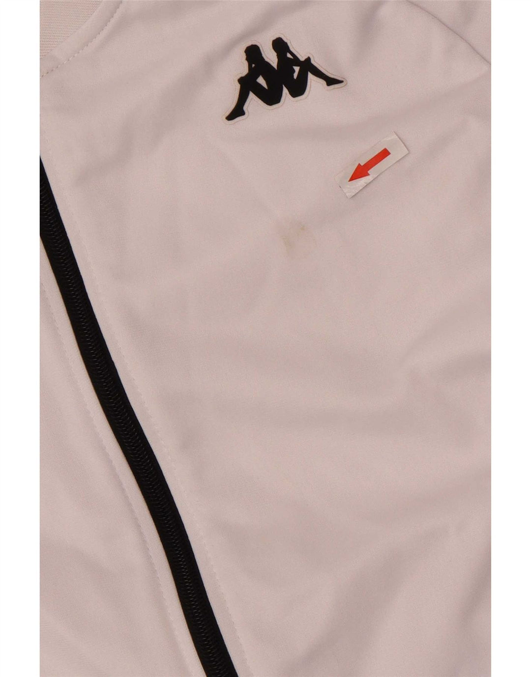 Kappa Grafisk træningsdragt topjakke til kvinder UK 10 Small White Colourblock