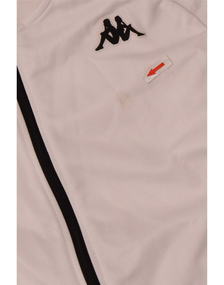 Kappa Grafisk træningsdragt topjakke til kvinder UK 10 Small White Colourblock