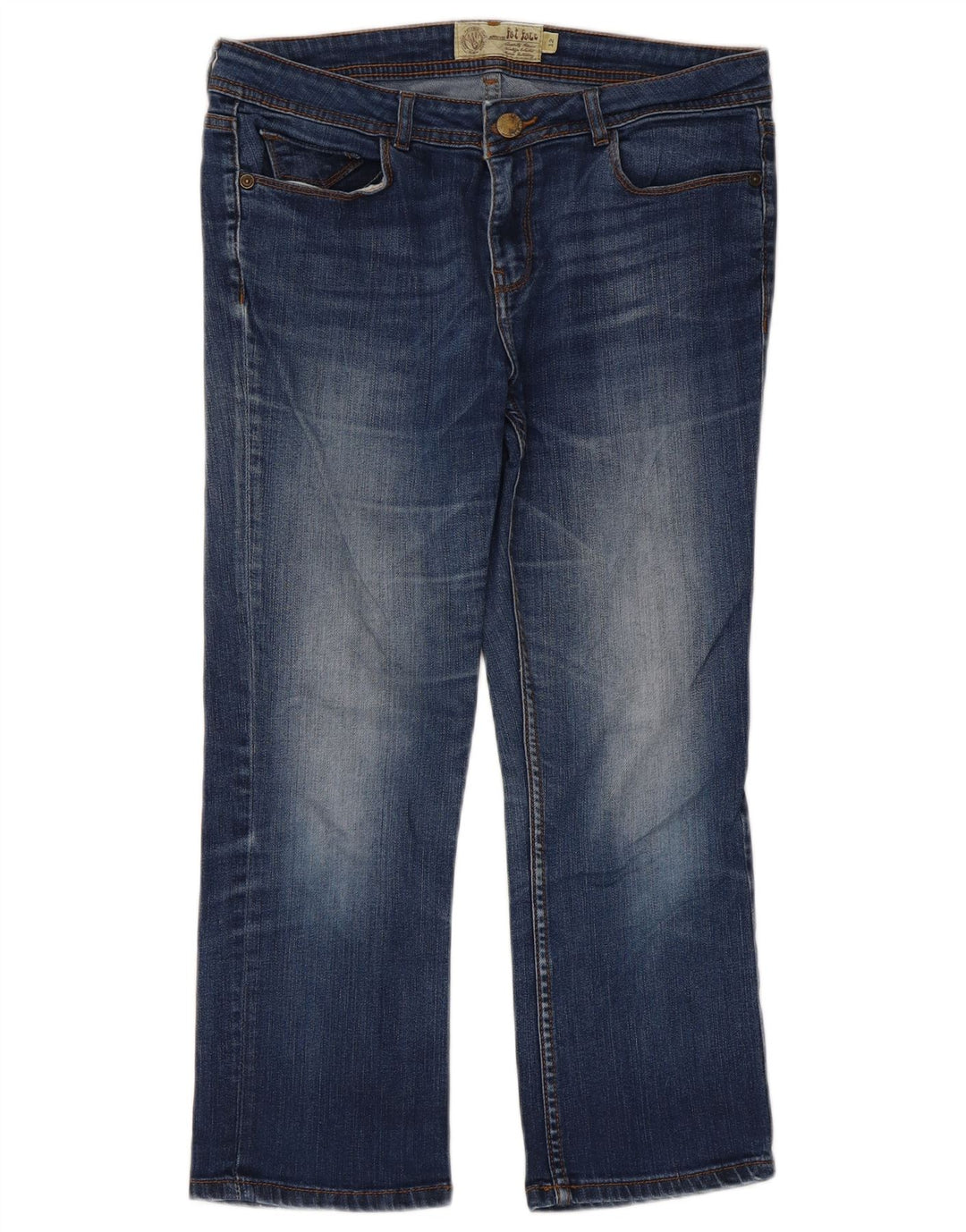 Fat Face Womens Cropped Jeans UK 12 Medium W32 L23 Blue