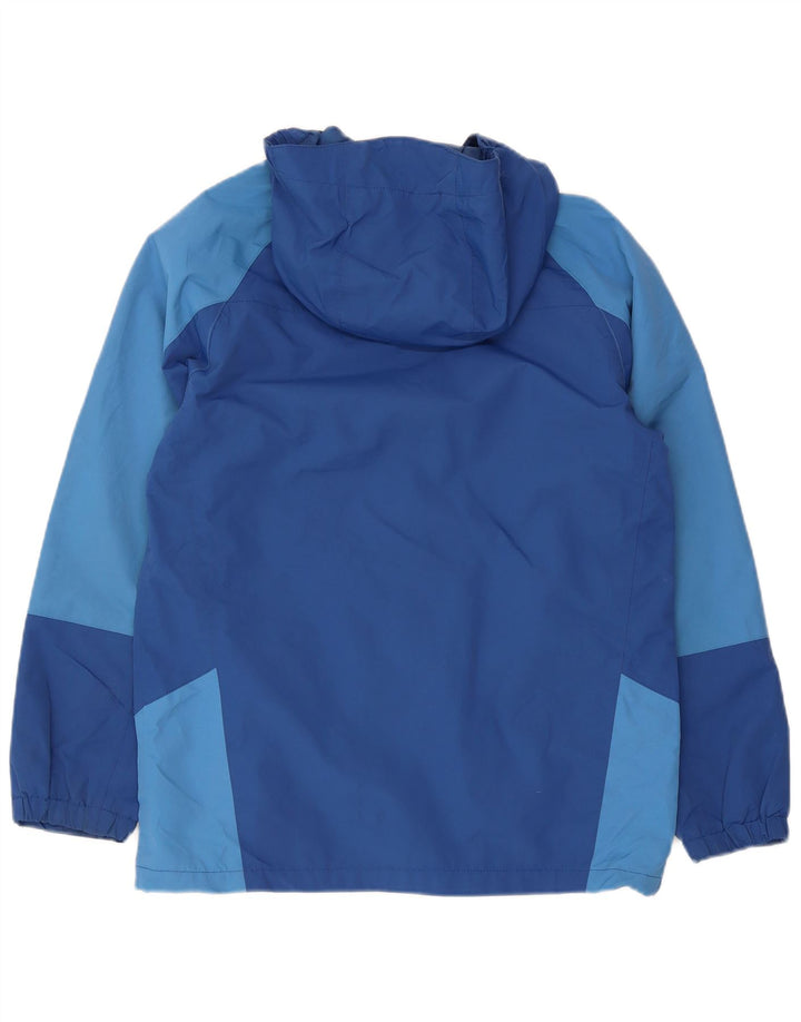 Berghaus Regnjakke med hætte til drenge 12-13 år Blå Colourblock Polyamid