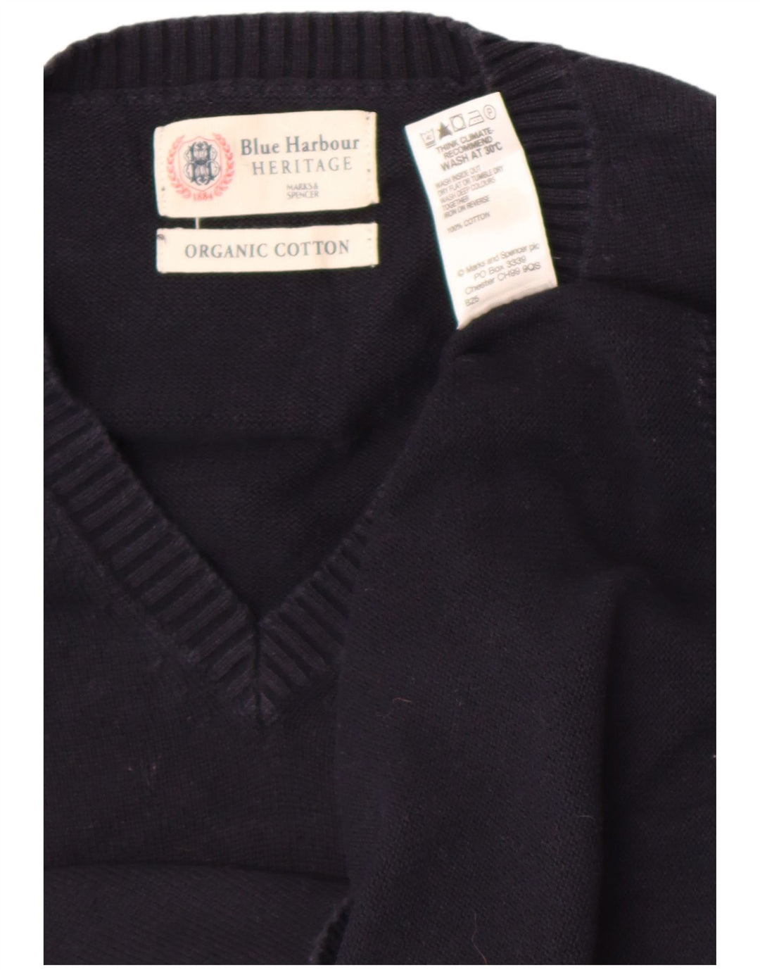 Marks & Spencer Herre Blue Harbor Vest Tank Top Stor Marineblå Bomuld