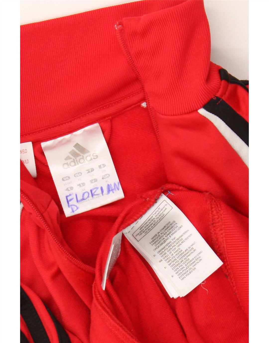 Adidas Træningsdragt Topjakke til drenge 15-16 år Rød Colourblock Polyester