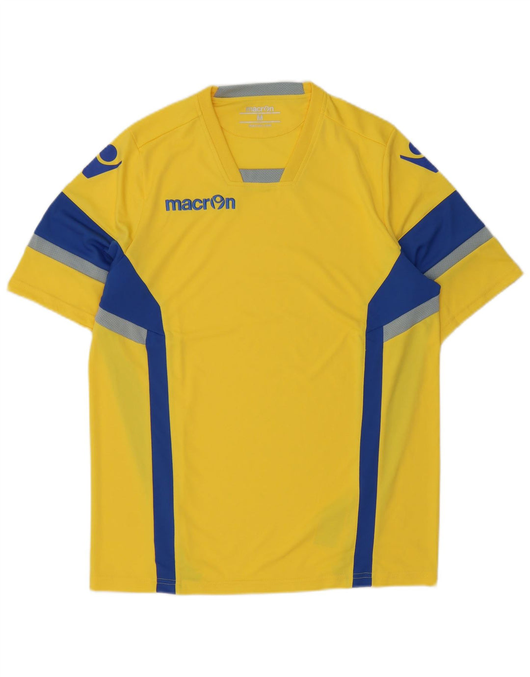 Macron Herre grafisk T-shirt Top Medium Gul Colourblock Polyester