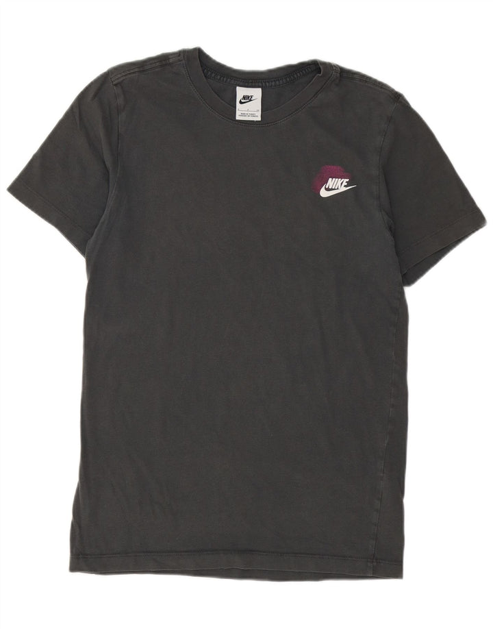 NIKE Grafisk T-shirt top lille grå bomuld til mænd
