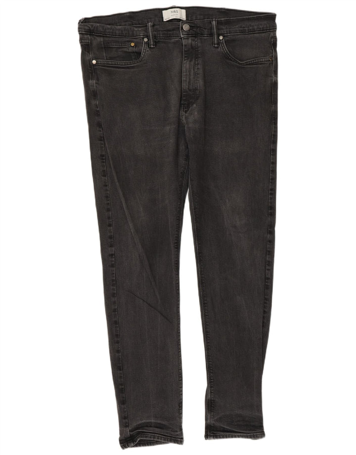 Marks & Spencer Herre Slim Jeans W38 L33 Grå Bomuld
