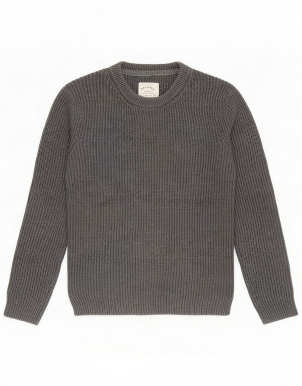 Fat Face Mens Crew Neck Jumper Sweater XS Navy Blue Flecked Cotton